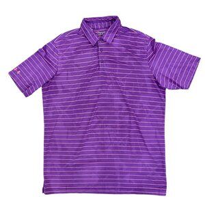 Under Armour Performance Polo Shirt Mens Large Loose Fit HeatGear Purple Pink